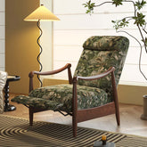 Adjustable vintage accent chair with solid wood frame for stylish and comfortable seating